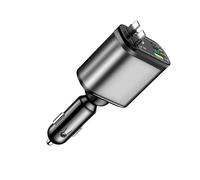 Starry Sky Car Charger - Fast Charging Ambient Light Converter Plug | Hidden Retractable Cable Fast Charger for Phones | Car Phone Charger - Car Travel and Daily Use