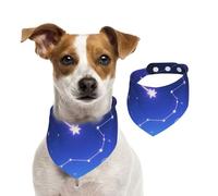 Starry Sky Chain Cotton Dog Bandanas - Washable Cotton Handkerchief Scarf Triangle Bandana for Small Medium Large Dog,Cat, Black