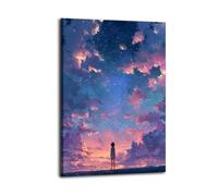 Starry Sky & Comics Canvas Wall Art 50x75cm Home Decor (Framed) 1F#1611
