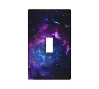 Starry Sky Decorative Light Switch Cover Plate - 1-Gang Duplex Outlet Wall Plate, Modern Outlet Cover Faceplate for Bathroom Kitchen Home Décor, Vintage Switch Plate Covers