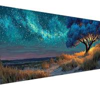 Starry Sky Diamond Art Kits Adults, Diamond Painting Tree Crystal Art Kits for Adults Kids DIY 5D Square Full Drill Gem Dots Embroidery Paintings Crafts Picture for Room Decor Gifts 70x140cm tb2-9j