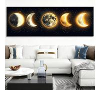 Starry Sky Diamond Art Kits Adults, Paint by Numbers for Adults Moon Pattern with Full Drill Canvas, Diamond Painting Beginner Gem Art Kits for Home Wall Room Decor, Gifts for Women, 32x96in, Model921