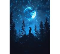 Starry Sky Diamond Art Kits, Moon 5D Diamond Painting Kits for Adults, DIY Crystal Art Painting Pictures, Full Drill Crystal Embroidery Cross Stitch for Home Wall Decor, Gifts for Women 12x16in 8-7108