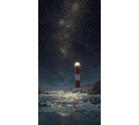 Starry Sky Diamond Painting Kit with Complete Set of Diamond Art Accessories, DIY Full Drill Embroidery Kit, Lighthouse Diamante Gems Canvas Wall Art Crafts for Adults, Room Decor 12 x 24 in DZSH6023