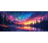 Starry Sky Diamond Painting Kits for Adults, Pattern Forest Diamond Art 5D DIY Full Round Drill Gem Crystal Art Kits Crafts for Adults for Home Room Decor, Bedroom Decor, Gifts 12x24inch -yym2603SK