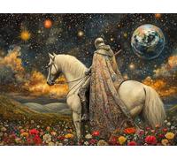 Starry Sky Diamond Painting warrior Diamond Art Kits Adults, DIY Full Drill Crystal Arts and Crafts for Adults Beginners, 5D Dimond Art Painting for Home Wall Decor, Gifts for Women 40x54 Inch 0Y-1314