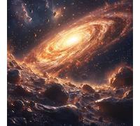 Starry Sky DIY Diamond Art Kits Adults, Diamond Painting for Wall Decor, Planet 5D Round Full Drill Crystal Art Kits, Cross Stitch Embroidery Crafts Pictures for Adults Beginners, Gifts 18x18in Z-4373