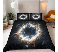 Starry Sky Duvet Cover Set King Size - 220x230cm Universe Space Nebula Bedding King Bed Set, Super Soft Microfiber 3D Printed Duvet Cover Aldult Bedding with 2 Pillow Cases