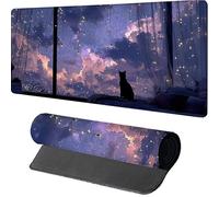 Starry Sky Gaming Mouse Mat 600x300x3mm, Mouse Pad Large Cat, Desk Mat with Stitched Edge, Mousepad with Non-Slip Rubber Base, Office Accessories, Keyboard Pad, for Gifts, Gaming, Desk Office, 3-6726