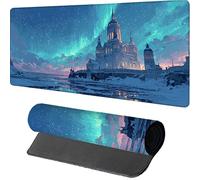 Starry Sky Gaming Mouse Mat 800x400x3mm, Mouse Pad Large Snow Scene, Desk Mat with Stitched Edge, Mousepad with Non-Slip Rubber Base, Office Accessories, Keyboard Pad, for Gaming, Desk Office, R-8526