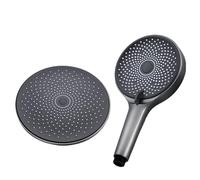 Starry Sky High-Pressure Handheld Shower Set - Gray 3-Function Push-Button Spray Gun(G6)