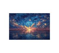 Starry Sky Jigsaw Puzzles for Adults 2000, Wooden 2000 Piece Jigsaw Puzzles for Adults Sea, Educational Puzzle Games for The Whole Family Together, Puzzle for Wall Art Home Decor 40x28 Inch LZPT-01590