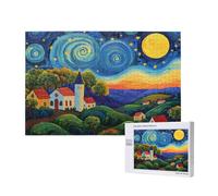 Starry Sky Jigsaw Puzzles for Adults 3000, Lighthouse Puzzles for Adults Wooden, Funny/Difficult/Impossible/Challenging Decompression Games, As a Birthday for Women and Men M-25
