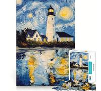 Starry Sky Landscape 1000 Piece Jigsaw Puzzle for Teenagers Smart Toy Bonding Time Accurate Cut Art Collection Piece 38x52cm
