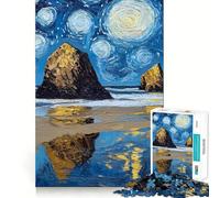 Starry Sky Landscape 1000 Piece Jigsaw Puzzles for Adults Jigsaw Strong Logic Toy Group Play Clear Edge Perfect Present 38x52cm