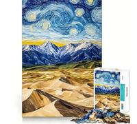 Starry Sky Landscape 1000 Piece Jigsaw Puzzles for Teenagers Logic Ability Toy Calm Pastime Accurate Cut 38x26cm