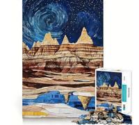 Starry Sky Landscape 1000 Teenager Pieces Jigsaw Puzzle Brain Challenge Toy Home Activity Clear Cut Heartfelt Gift 38x26cm