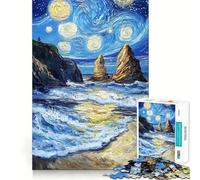 Starry Sky Landscape Jigsaw Puzzle for Adults 1000 Pieces Smart Reason Toy Group Joy Smooth Edge Fine Art Piece 38x52cm