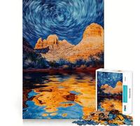 Starry Sky Landscape Jigsaw Puzzles 1000 Pieces for Teenagers Mind Skill Toy Casual Fun Design Assembly Stylish Gift 38x52cm