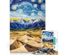 Starry Sky Landscape Jigsaw Puzzles for Adults 1000 Piece Enhance Recall Leisure Time Exact Edge Festival Gift 50x75cm