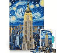 Starry Sky Landscape Jigsaw Puzzles for Adults 1000 Pieces Pure Logic Toy Stress Free Sharp Cut Santa Wish Item 38x52cm