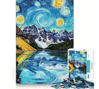 Starry Sky Landscape Jigsaw Puzzles for Teenagers 1000 Piece Clear Logic Toy Peaceful Fun Perfect Cut Warm Surprise 50x75cm