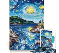 Starry Sky Landscape Jigsaw Puzzles for Teenagers 1000 Piece Strong Logic Toy Stress Release Clear Edge Classic Gift 38x26cm