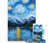 Starry Sky Landscape Jigsaw Puzzles for Teenagers 1000 Piece Strong Logic Toy Stress Release Clear Edge Classic Gift 38x26cm