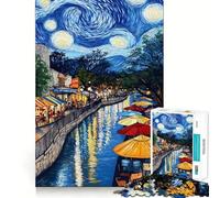 Starry Sky Landscape Puzzle for Teenagers 1000 Pieces Strengthen Memory Stress Free Smooth Edge 38x26cm