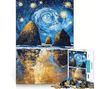 Starry Sky Landscape Teenagers 1000 Piece Jigsaw Puzzle Brain Challenge Toy Shared Fun Clear Cut Warm Surprise 50x75cm