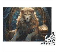 Starry Sky Lion 1000 Piece Jigsaw Puzzles for Adults Tarot Style Festive Gifts Family Challenging Educational Challenge Home Decoration for Adults And Kids Age 12 Years Up 1000pcs (75x50cm)