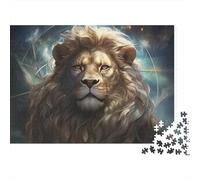 Starry Sky Lion 1000 Piece Jigsaw Puzzles for Adults Tarot Style Jigsaws Challenging Game Family Challenging Educational Games Home Decoration for Home Decoration Gifts 1000pcs (75x50cm)