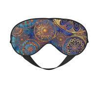 Starry Sky Mandala Print Silk Like Sleep Eye Mask Comfortable Blindfold Adjustable Soft Eye mask for Sleep
