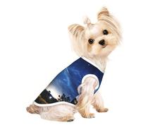 Starry Sky Meteor Stars Print Breathable Dog Cat Shirt, Sleeveless Vest, Soft Tank Top For Small Pets
