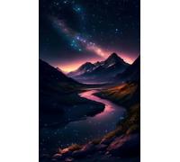 Starry Sky Mountains 2000 Piece Jigsaw Puzzles for Adults, Challenging and Brainteasing, Difficult Puzzles, Puzzle 2000 Pieces