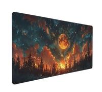 Starry Sky Mouse Mat xxl Gaming Mouse Pad 600x300 mm non Slip Desk Mat,Forest Extended Large Mousepad Waterproof & Durable & Stitched Edges Keyboard Mat for Home,Office,Gaming Room (24x12 Inch) 2S-311