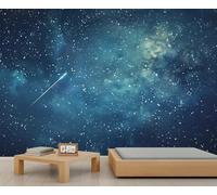 Starry Sky Mural Shooting Star Wallpaper Night Sky Wall Mural Giant Home Living Room Dining Room Wall Decor Poster (Non-self-Adhesive)