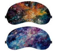 Starry Sky Night 2-Pack Light-Blocking, Soft, Breathable Sleeping Masks Blindfold Sleep Masks