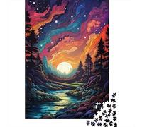 Starry Sky Night View 1000 Piece Puzzles for Adults 1000 Piece Wooden Puzzles-Puzzle Hands-on Game-Family Decoration 1000pcs (75x50cm)