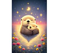 Starry Sky Otter Jigsaw Puzzles for Adults 500 Piece Challenging Puzzle Games, Difficult Hard Jigsaw Puzzles for Man and Woman, 500 Pieces Puzzles for Adults