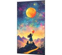 Starry Sky Paint by Numbers for Adults, Paint by Numbers Girl, Digital Painting for Adults Beginners with 3 Brushes and Acrylic Paints, DIY Oil Painting Craft Art for Home Wall Decor 8x16 Inch w0-1395