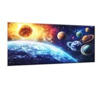 Starry Sky Paint by Numbers for Adults, Paint by Numbers Kits On Canvas, DIY Digital Painting for Adults Beginners with Acrylic and Brushes, Earth Oil Painting for Home Wall Decor 32x64 Inch w0-773