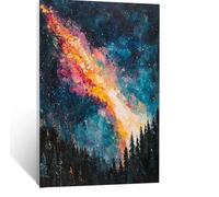 Starry Sky Paint by Numbers for Adults Tree Painting by Numbers Canvas for Children Wall Art Supplies 32 x 40 In, DIY Waterproof Canvas Painting Adult Crafts for Room Decor and Gifts for Women LSJ8863