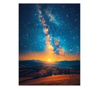 Starry Sky Paint by Numbers Kit for Adults Landscape Craft Kits with Brushe Acrylic Paint Set Canvas for Painting 24x32 in Canvas Wall Art Supplies for Fall Decor, Gifts for Women Room Decor JLYH-4834
