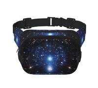 starry sky Pattern trendy fashionable waist bag, unisex travel sports messenger bag