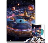 Starry Sky Phonograph Jigsaw Puzzles for Adults 1000 Pieces,Help The Brain Exercise Addictive Toys to Cultivate Patience Great Gift (50x75cm)