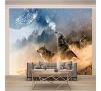 Starry Sky Planet Forest Animal Wolf 3D Wallpaper Luxury Home Dining Decor Paste Sofa Living Room The Wall for Bedroom Mural-350cm×256cm