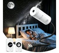 Starry Sky Projection Night Light, Moon Projector HD Star Projector Plug in | 2-In-1 Galaxy Projector 360° Rotating, Space Star Projector Plug And Play With 2 Projection Films For Gift, Bedroom, Car Roof