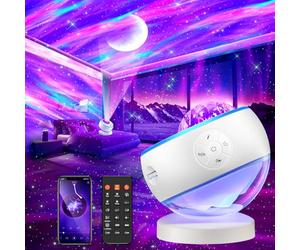 Starry Sky Projector, 300 Light Modes, Northern Lights Lamp, 15 White Sounds, Bluetooth, Party Projector, Timer, Star Projector, Light Chain, Room Decoration, Gift for