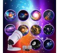 Starry Sky Projector, 4K HD Realistic Galaxy Planetarium Star Projector Lamp, with Timer and 10 Star Scenes, 360° Rotating Mist Star Projector for Bedroom, A Gift for Children